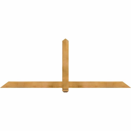 Ekena Millwork Eugene Rough Sawn Timber Gable Bracket, Western Red Cedar, 84"W x 31"H x 2"D x 4"F, 9/12 Pitch GBW084X31X0204EUG00RWR